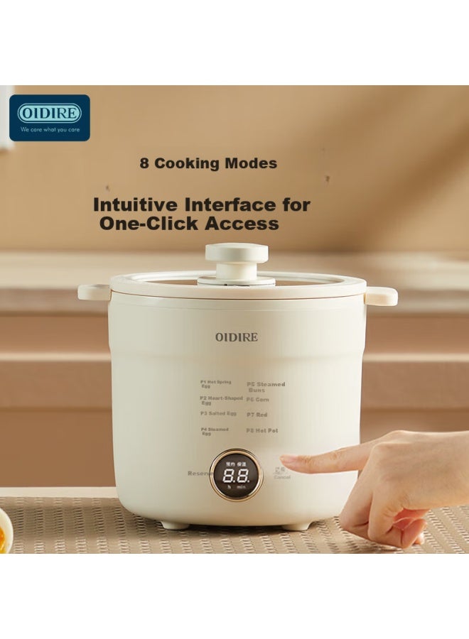 أودير Oidire Egg Cooker Steamer 2-in-1 Electric Cooker Food Steamer Dormitory Breakfast Machine Cooker Chicken Egg Stainless Steel 7 Eggs Odi-zdq26 Steamer - Image 1