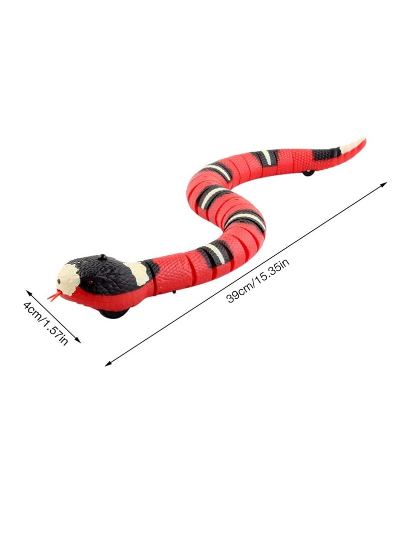 general Smart Sensing Snake Toy, Electric Snake Toy, USB Rechargeable Snake Cat Toy, Induction Snake Toy with Retractable Tongue & Swinging Tail for Kids, Pets, Prank Toys, Interactive Toy - Image 2