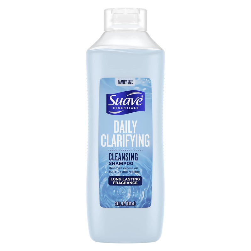 Suave Essentials Anti Residue Shampoo For Normal to Oily Hair Daily Clarifying Hair Shampoo with Deep Cleansers 30 oz - Image 1