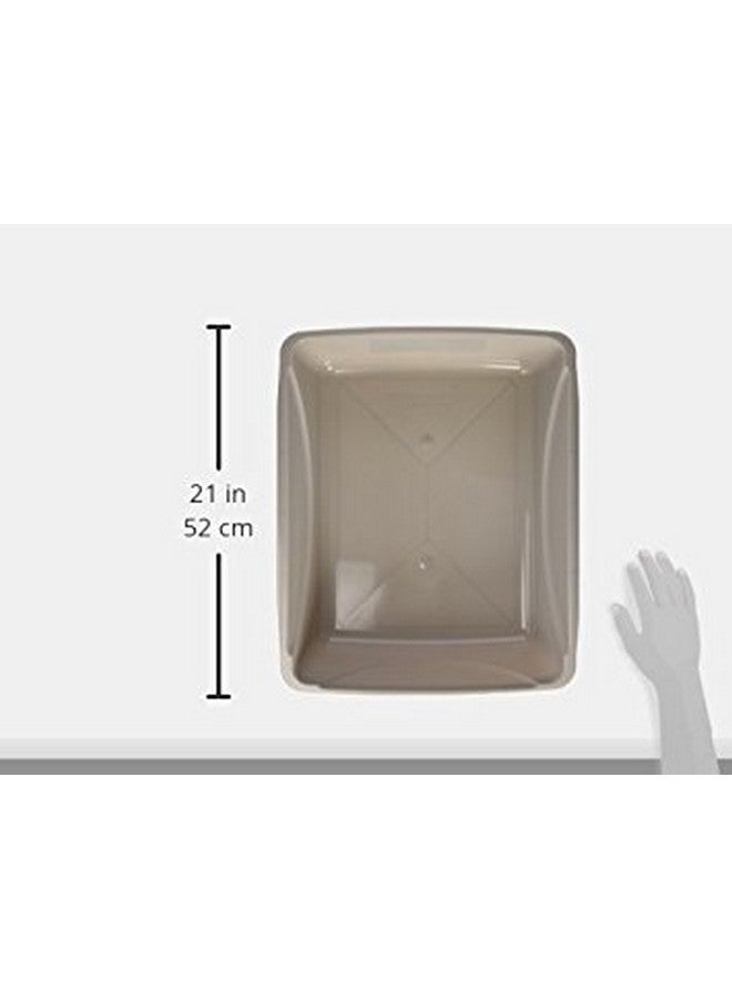 Petmate Open Cat Litter Box; Large Nonstick Litter Pan Durable Standard Box, Grey Great for Small & Large Cats Easy to Clean; Made in USA - Image 3