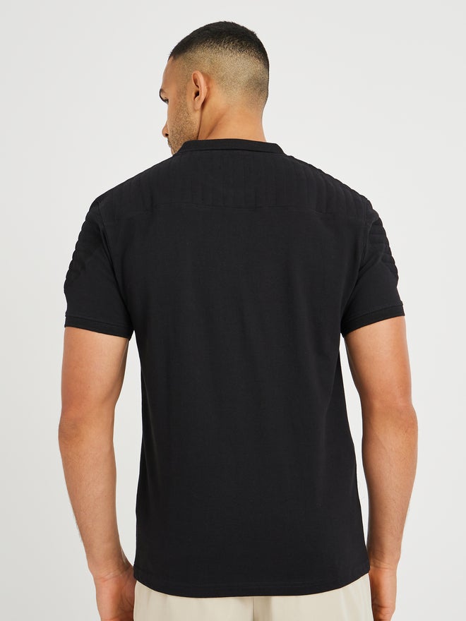 Styli Limited Solid Regular Fit Short Sleeve Polo T-Shirt - Image 4