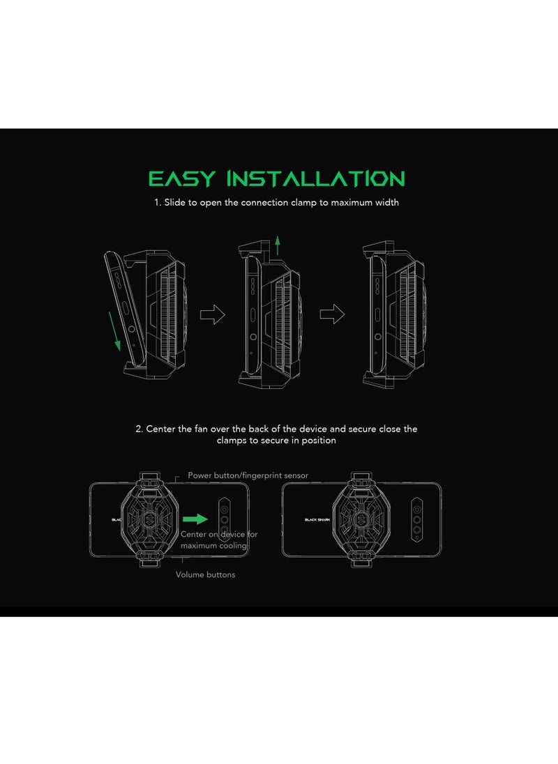 BLACK SHARK - Portable Semiconductor Refrigeration Mobile Phone Cooling Fan For Android iOS Gaming Cooler - Image 1