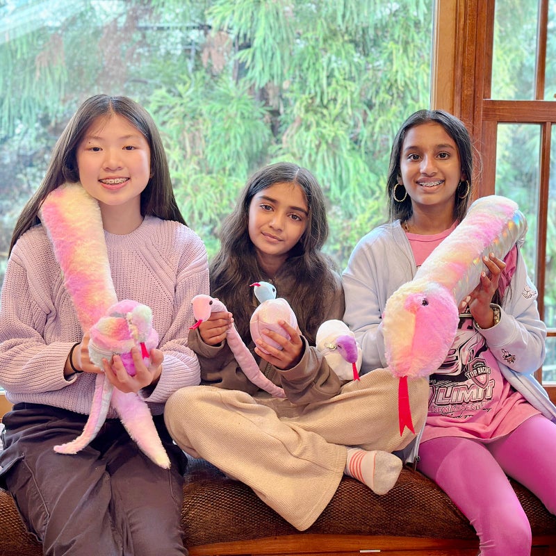 MorisMos Giant Snake Stuffed Animal Mommy with Babies, Realistic Stuffed Snakes Plush Toy, Long Boa Constrictor for Kids, Girls, Boys, Halloween, Pink, 120in - Image 5