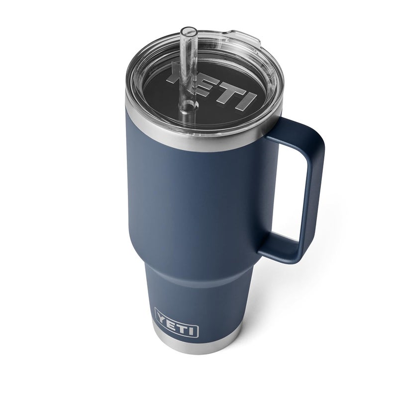 يتي yeti Rambler 42 Oz Tumbler مع مقبض وقش قش سفر ماء ماء فراغ معزول مع مقبض - Image 1
