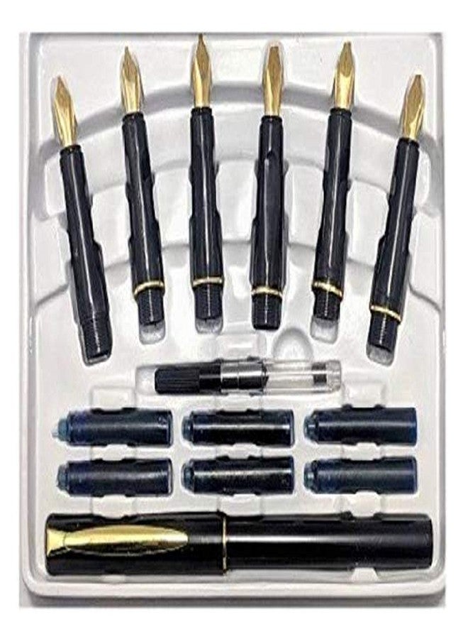 MSGH Calligraphy 6 Nib Pen Set,Gold - Image 2