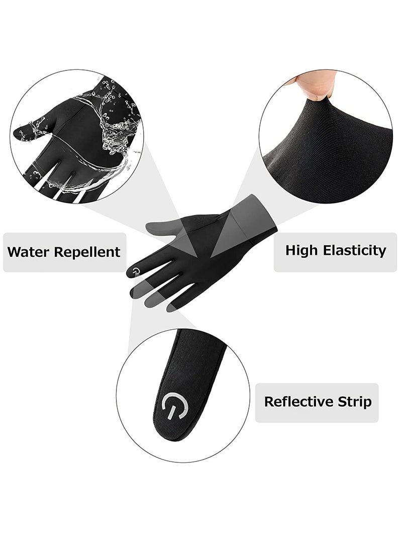 Captaintech Waterproof Touchscreen Winter Cycling Gloves, Thermal Windproof Anti-Slip Sports Gloves for Running, Driving, and Hiking (Size L) - Perfect for Cold Weather Activities!  - Image 2