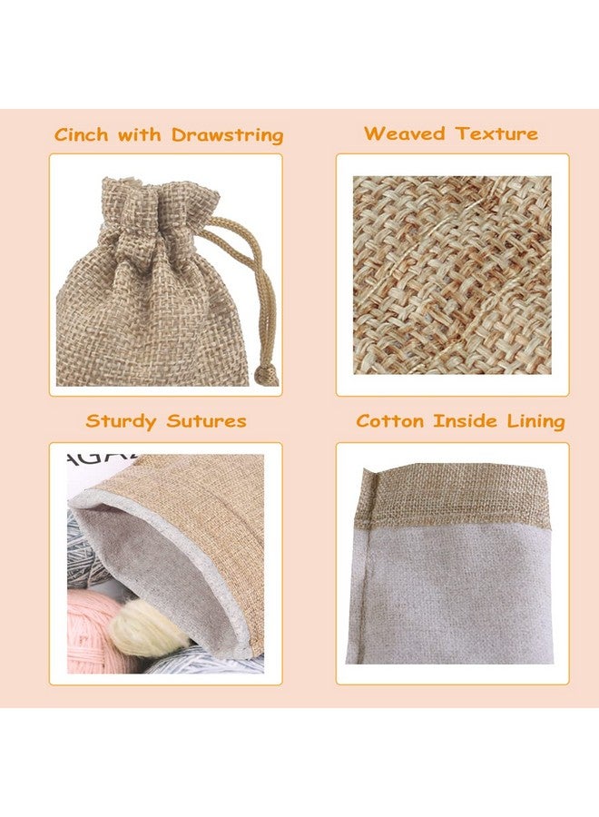 Hapdoo Lot Of 30 Burlap Bags With Drawstring Gift Bags Jewelry Pouches Sacks For Wedding Party And Diy Craft, 5 X 7 Inches - Image 3
