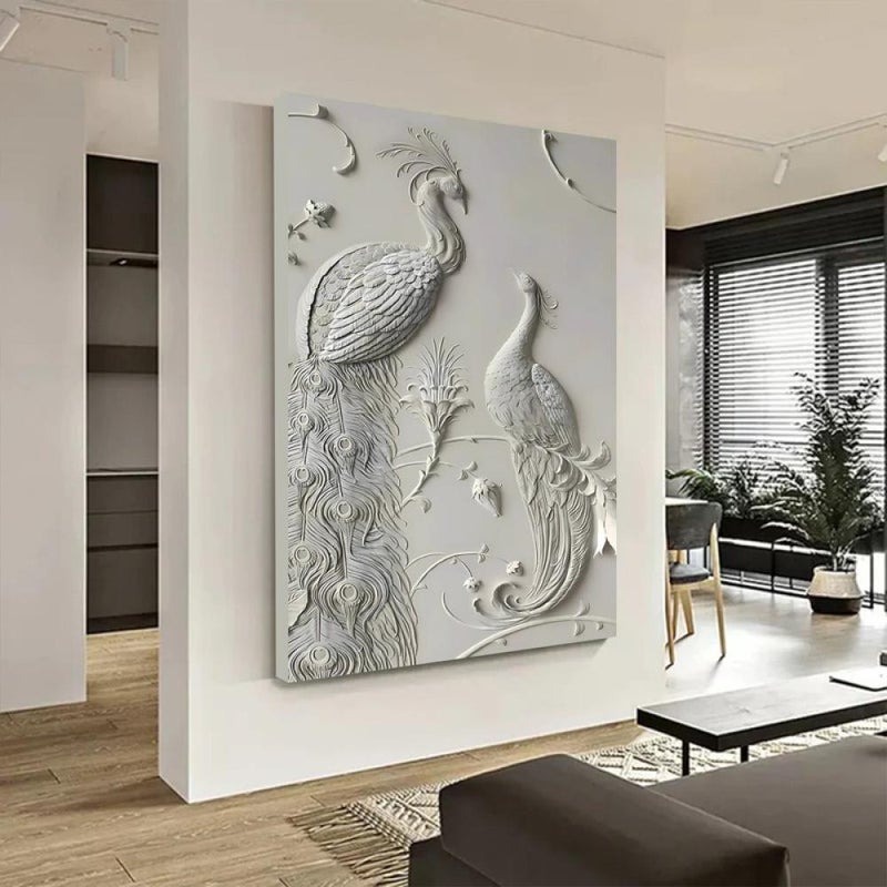 Marktna One piece of printed canvas wall art in the style of a plaster painting with a hollow frame, measuring (40×60). - Image 2