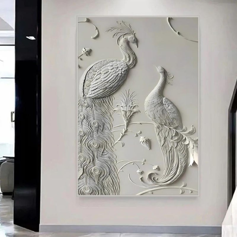 Marktna One piece of printed canvas wall art in the style of a plaster painting with a hollow frame, measuring (40×60). - Image 3