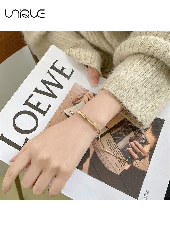 Unique Bracelet - Geometric Metal Openwork Bracelet - Adjustable - Fringed Bracelet - Stylish Simplicity - Ladies - Best Gift - Image 4