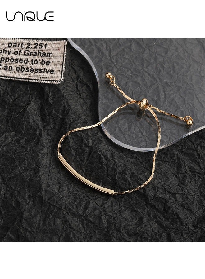 Unique Bracelet - Geometric Metal Openwork Bracelet - Adjustable - Fringed Bracelet - Stylish Simplicity - Ladies - Best Gift - Image 2