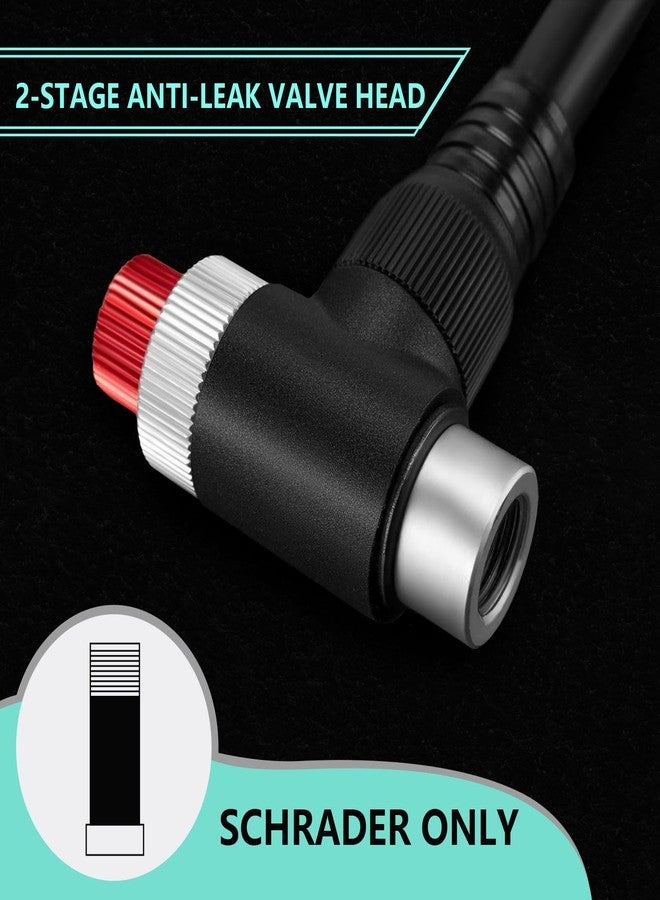 BUCKLOS Bike Shock Pump for Front Air Suspension Fork Rear Shocks Bicycle Tire Pump High Pressure 300 Psi Max for Mountain, Road Bikes and Motorcycle with Gauge No-Loss Schrader Valve Bike Tool - Image 4