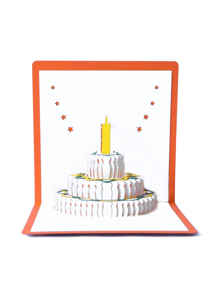 Wow Cards Happy birthday greeting card with birthday cake inside - Image 2
