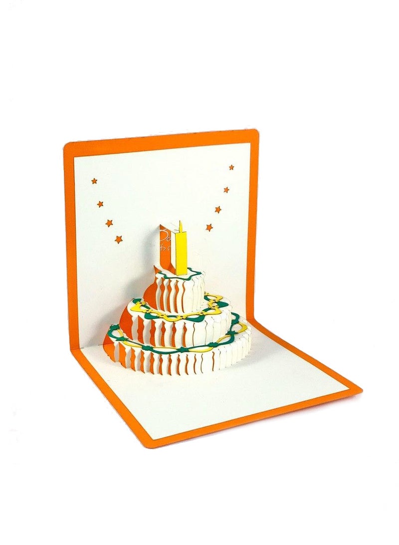 Wow Cards Happy birthday greeting card with birthday cake inside - Image 1