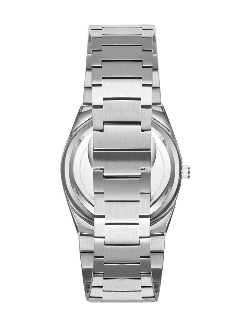 KENNETH SCOTT Kenneth Scott Men's Watch, Analog Display and Stainless Steel Strap - K24011-TBSH, Silver  - Image 3