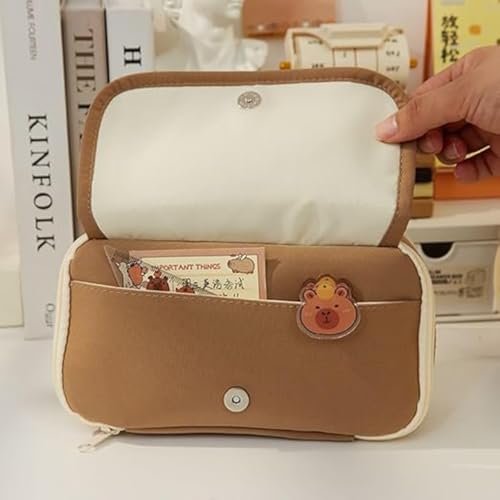 Preptep Korean Style Cute Pencil Case Large Capacity Pencil Pouch Aesthetic with Kawaii Doll, Zipper Pen Bag for Girl - Image 4