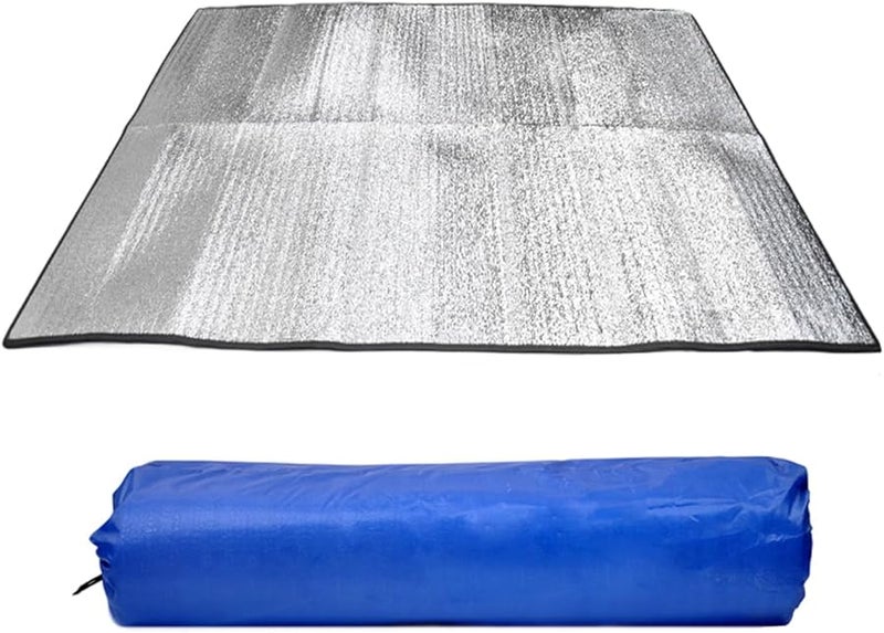 200 × 200 سم سجادة خارجية عاكسة للتخييم والنزهات مع فيلم ألومنيوم عازل للحرارة - Image 2