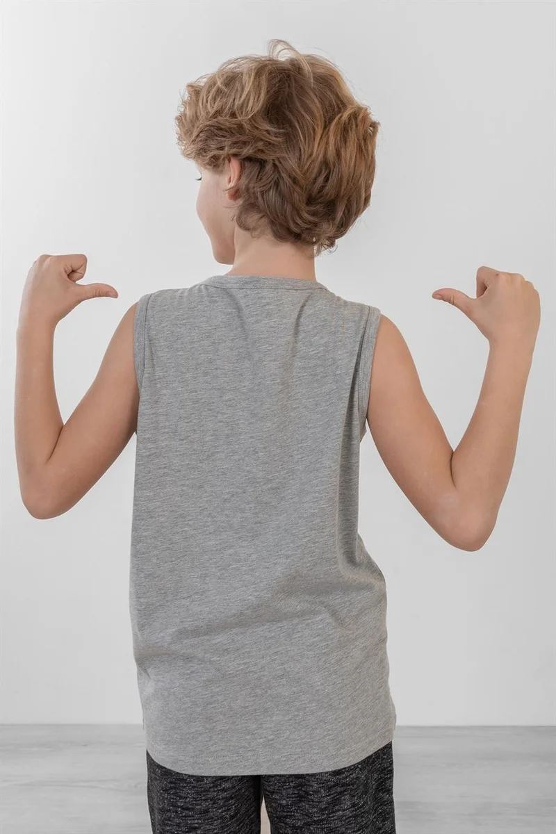 BRZ Collection Basketball Printed Boy's Zero Sleeve T-Shirt