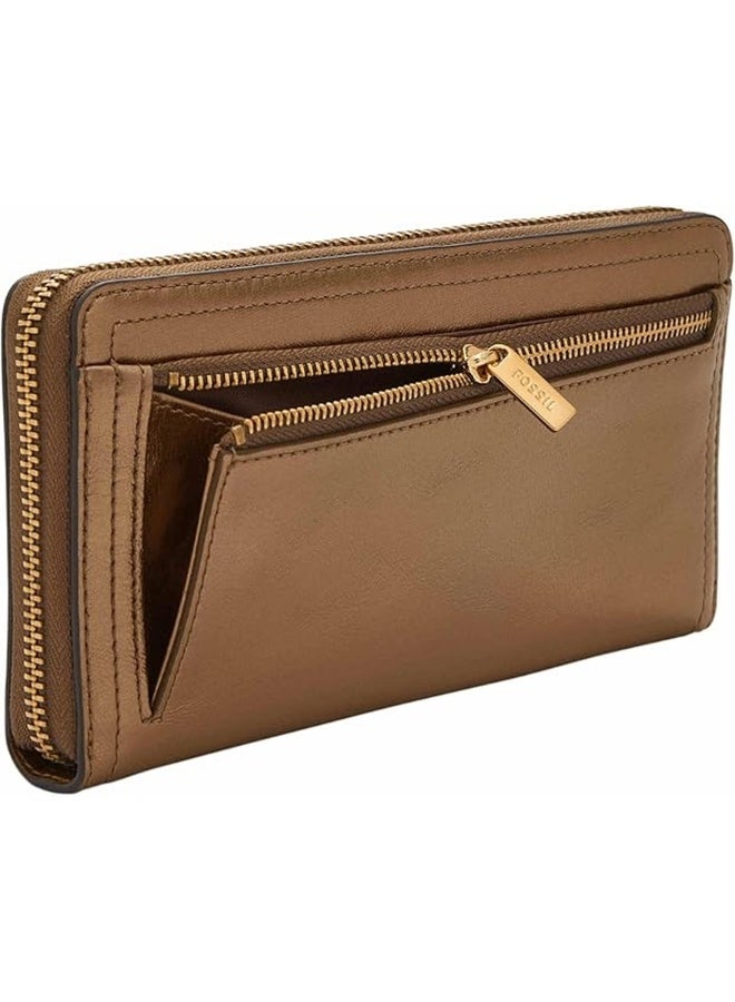 Fossil Womens Logan Zip Around Clutch
