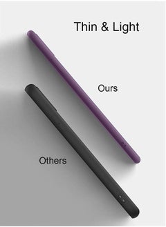 Wtech Soft Liquid Silicone Case Cover For Samsung Galaxy S24 Ultra 5G 2024 Eggplant Purple  - Image 2