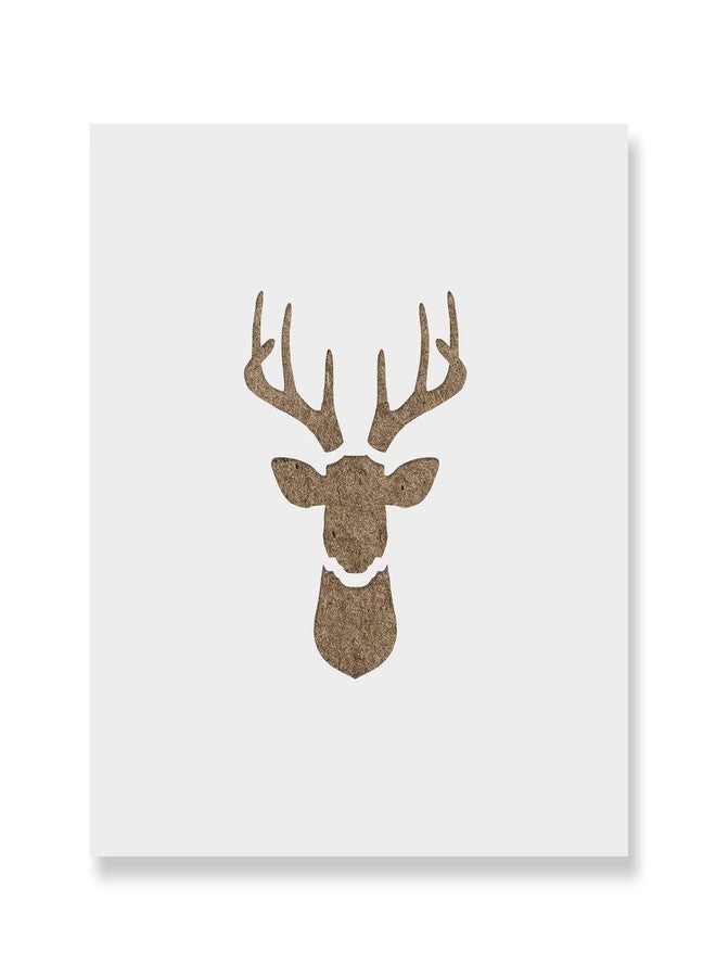 Devasya Crafts Deer Head Cookie Stencil Template - Reusable & Durable Food Safe Stencils for Cookies and Baking - Image 1