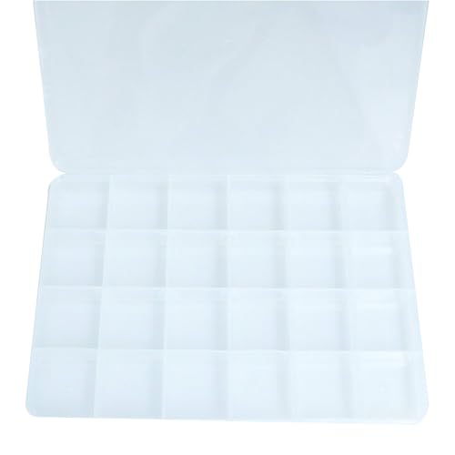 RLECS 2pcs 24 Slots Transparent Plastic Jewelry Organizer Box Compartment Storage Container for Bead Rings Jewelry Display Organizer - Image 4
