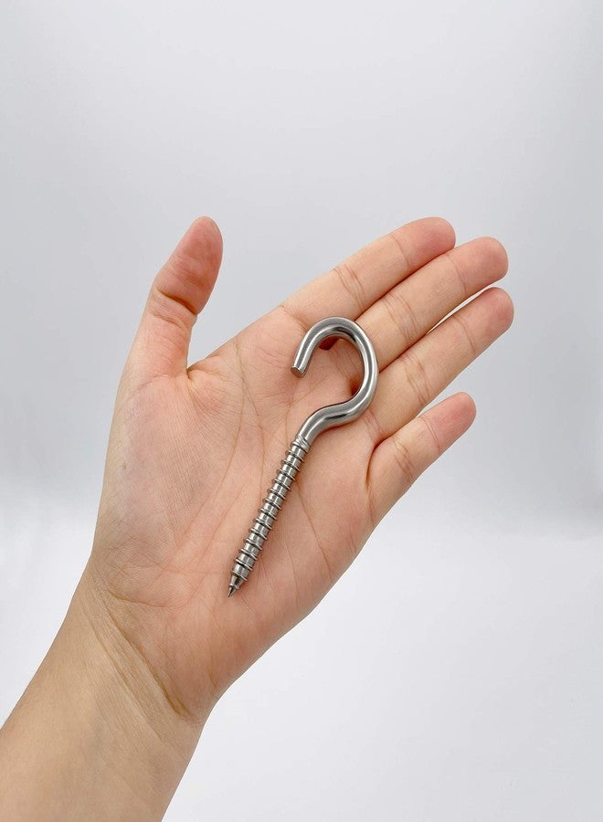 ZUSFUL 3.2 Inches 304 Stainless Steel Screw Eyes 6 Pack,Heavy Duty Screw in Hooks for Hammock Stand, Indoor Ceiling&Outdoor - Image 3