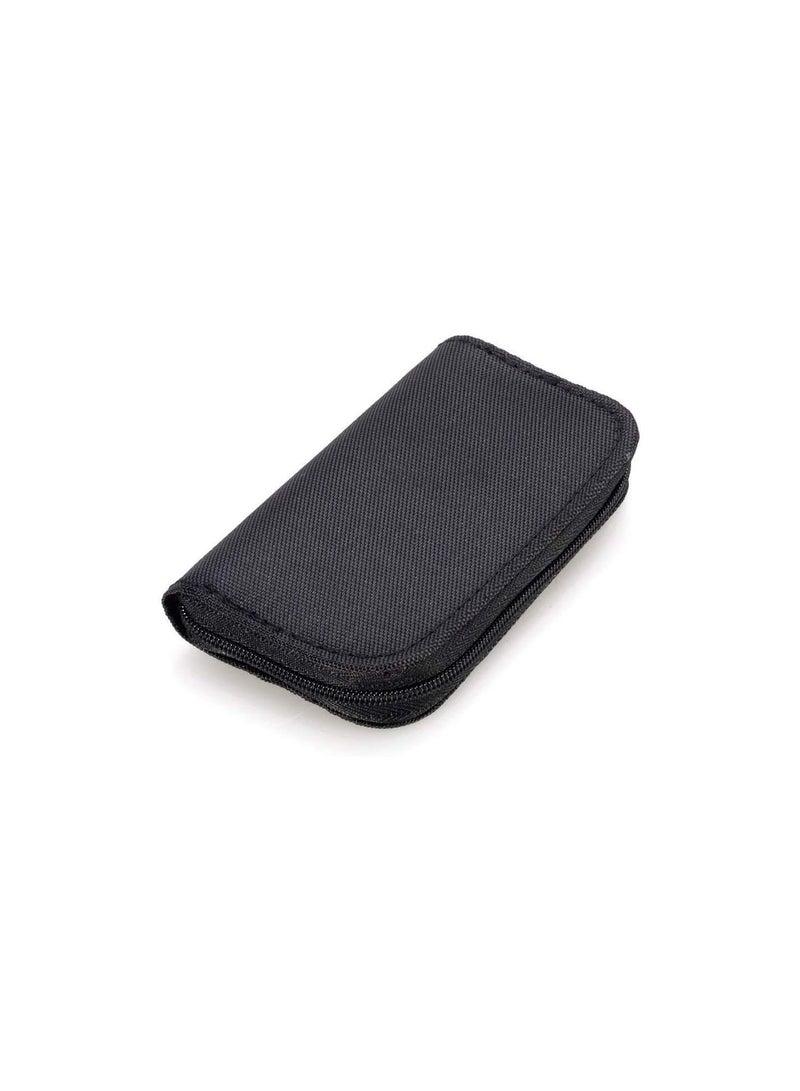 GGOOT Memory Card Case Protective SD Bag Secure Digital Card Storage Carrying Pouch Holder Wallet Case Zippered Bag For Photography And Trail Camera Card Reader With 22 slotsï¼?Blackï¼‰  - Image 5