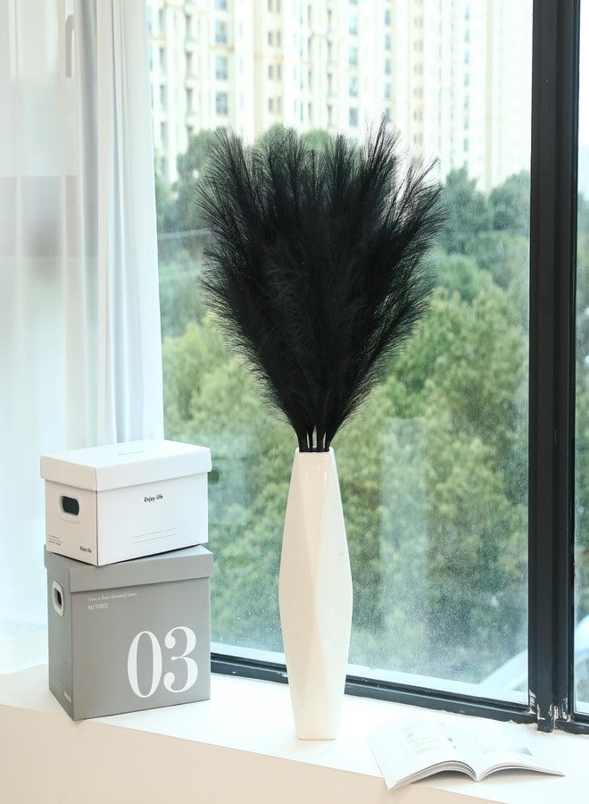 Wertuirk 9 Stems Black Pampas Grass - 38 Inch Tall Faux Pompous Grass Decor, Long Artificial Pompas Floral for Gothic Room Decoration, Wedding Flower Arrangement, Halloween and Home Decor (Black) - Image 5