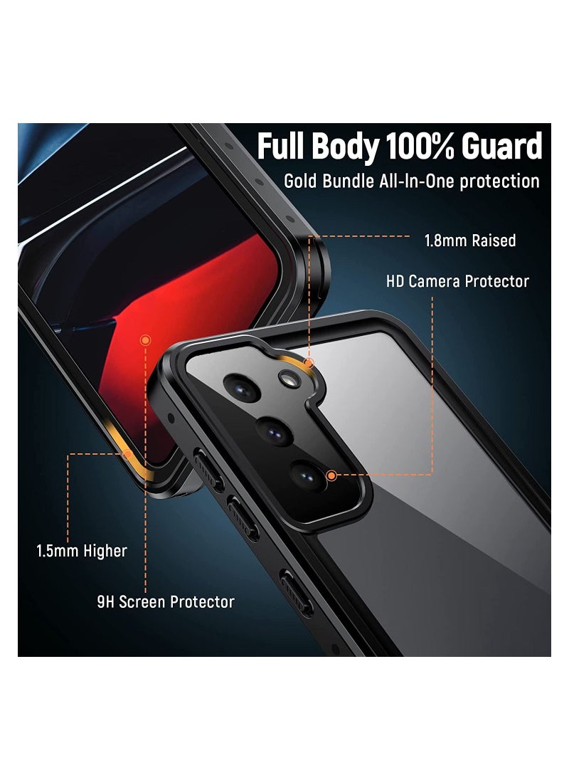 Generic - Samsung Galaxy S21 Case Waterproof,S21 5G Case with Built in Screen Protector,Dustproof Shockproof Full Body Underwater Protective Case for Galaxy S21 6.2’’ Black - Image 1