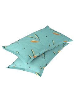 BSB HOME BSB HOME Premium Cotton Feel Elastic Fitted Bedsheets with 2 King Size Pillow Covers | Double Bed with All Around Elastic 180 TC Supersoft | Size - 72 x 78 + 10 inches | Mint Green  - Image 4