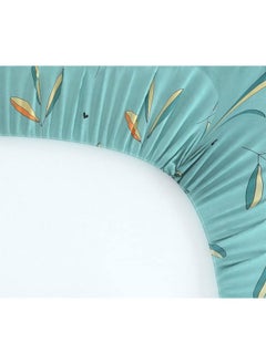 BSB HOME BSB HOME Premium Cotton Feel Elastic Fitted Bedsheets with 2 King Size Pillow Covers | Double Bed with All Around Elastic 180 TC Supersoft | Size - 72 x 78 + 10 inches | Mint Green  - Image 2