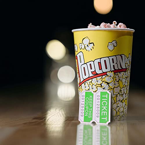 ESSENTIAL 1000 Yellow Double RaffleTickets Roll, Raffle Tickets Printable for Leisure, Movie Watching, Entertainment - Image 5