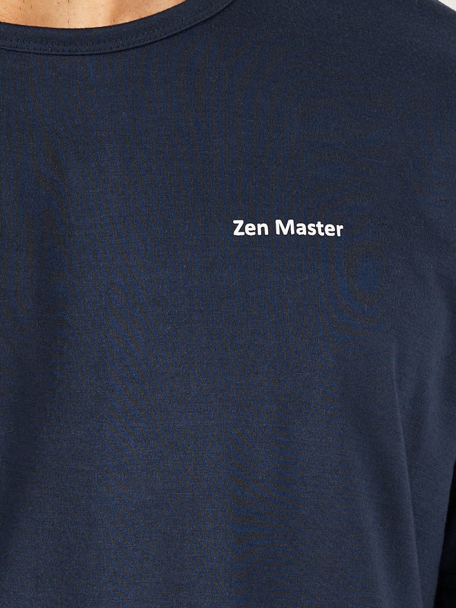 Styli Minimal Printed T-Shirt and Striped Badge Detail Pyjama Set - Image 3