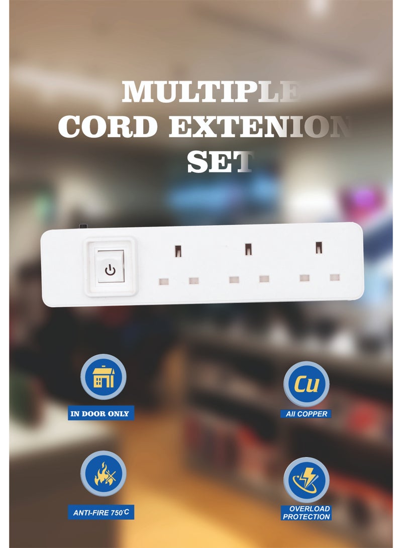 MOVAL Power Extension Cord 5m | 3 Socket Power Strip | Heavy Duty Extension Lead | Multi Plug Extension Cable for Home & Office - Image 5