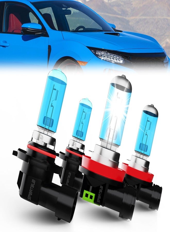 SPBRTBUB Compatible With Honda Civic 2016-2020 Halogen Headlight Bulbs Front Bulb Bright Light Halogens Combo, 9005/HB3/H10 High Beam + H11/H8/H9 Low Beams + H11 Fog Lights, 6 Pack - Image 1