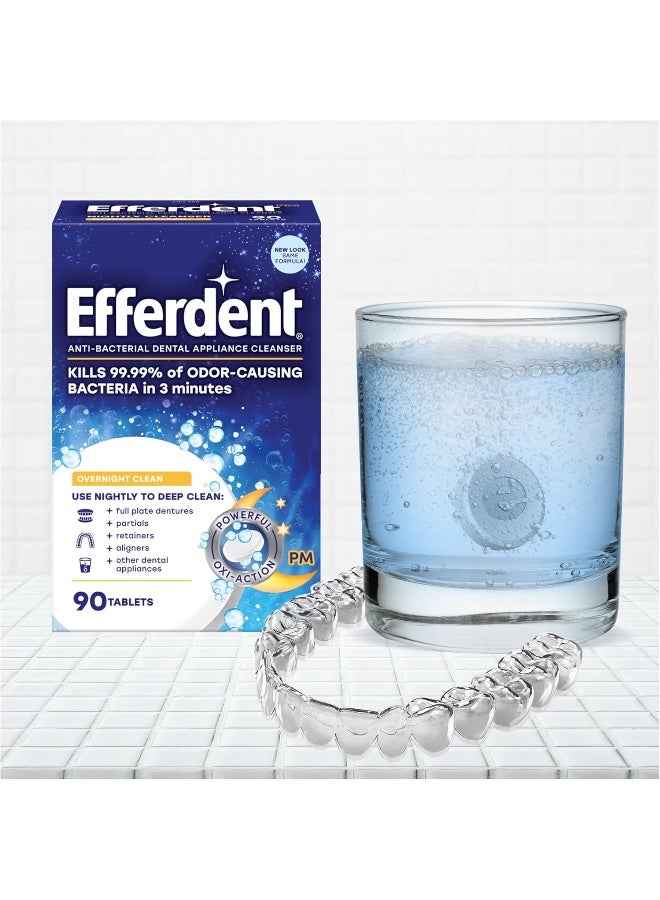 Efferdent Efferdent PM Overnight Anti-Bacterial Denture Cleanser Tablets - Image 4