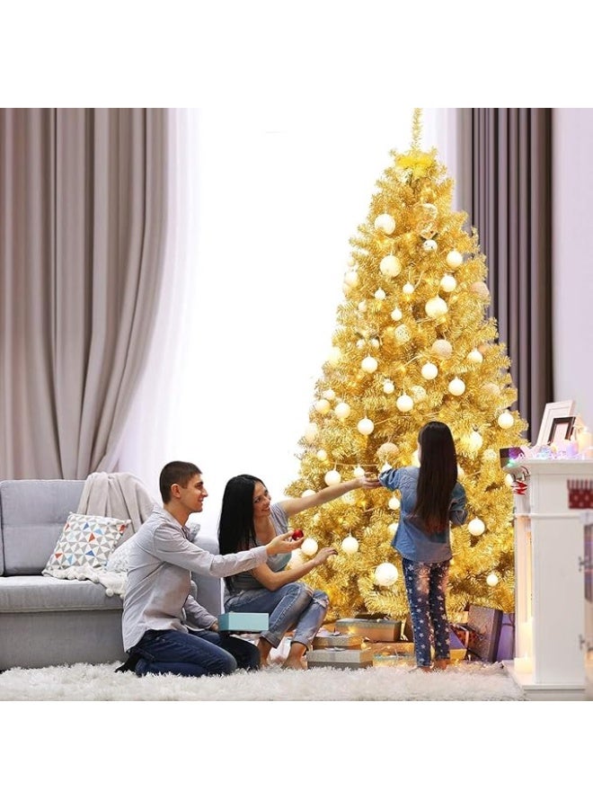 NIBEMINENT Golden Christmas Tree 7FT Christmas Tree Artificial Christmas Tree Xmas Tree - Image 3