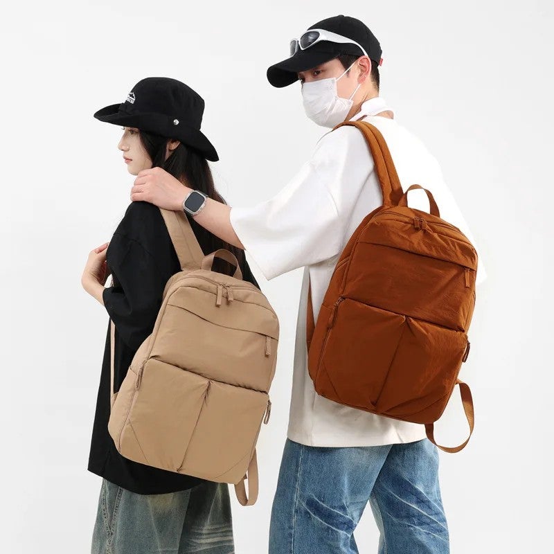 Bluejw 2026 New Unisex Double Backpack Lightweight Breathable Solid Color Curved Shoulder Straps Water-Resistant Nylon Polyester - Image 4