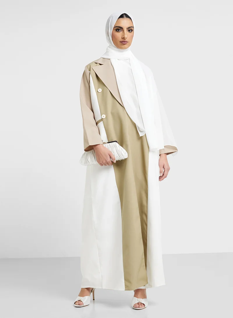 Khizana Trench Abaya With Sheila