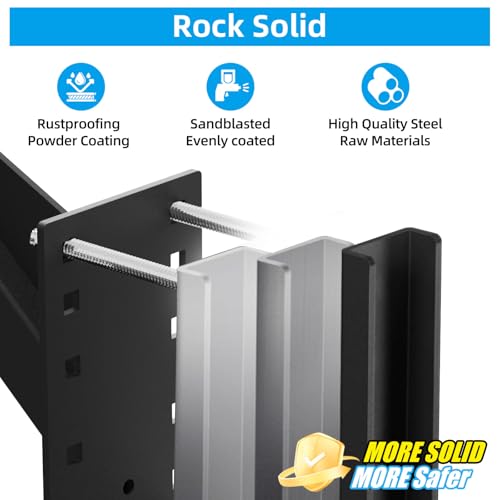 Qualward Spare Tire Mount Bracket for Trailer, Spare Tire Carrier Powder Coat Steel Black, Fits Most 4 & 5 & 6 Lugs Wheels on 4", 4.5'', 4.75'', 5" or 5.5" Bolt Patterns - Image 4