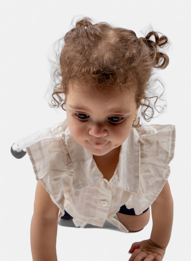 Nanaz Baby Girl Ruffle-Sleeve Blouse - Image 2