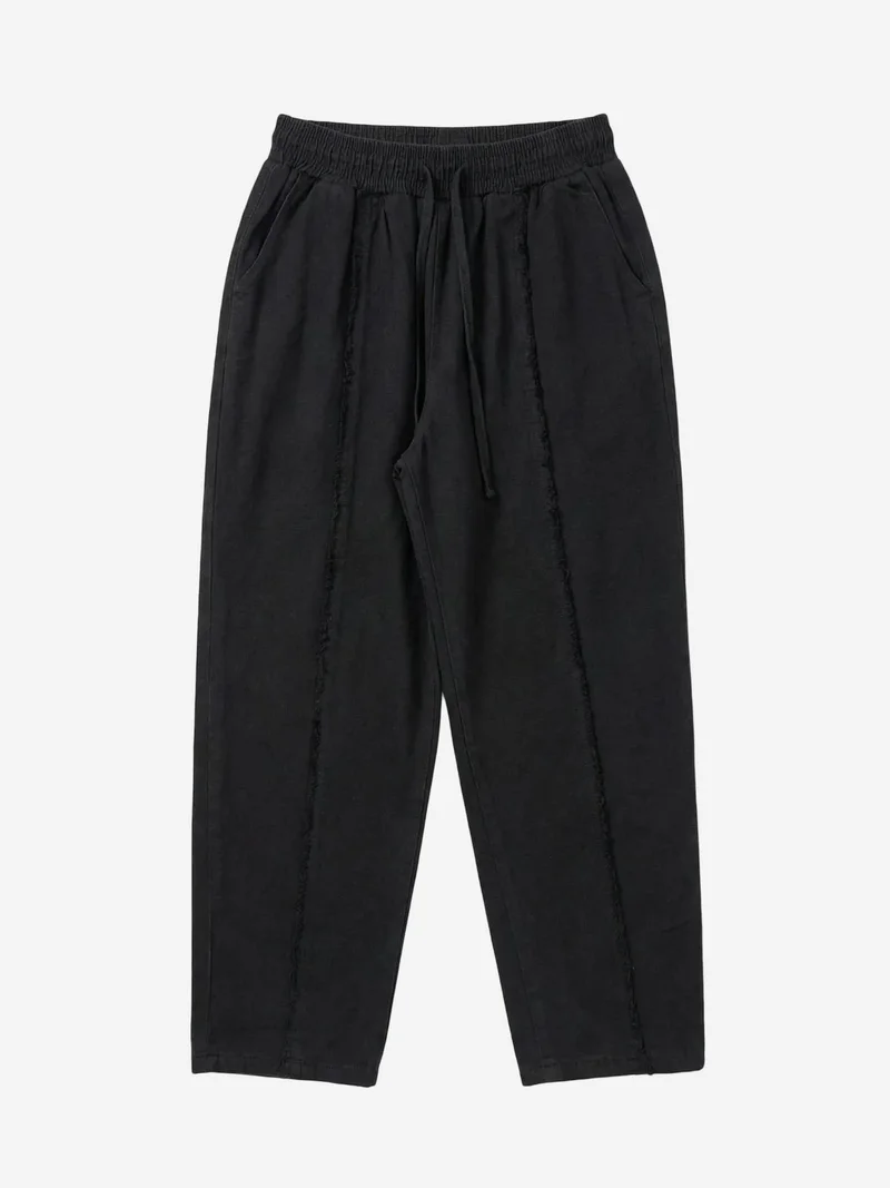 My Fashion Black MY FASHION Elastic Waist Straight Leg Pants for Women | Best Price UAE