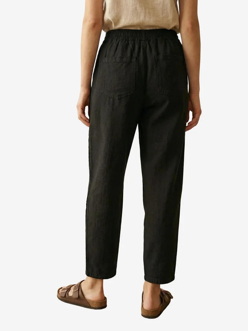 My Fashion Black MY FASHION Elastic Waist Straight Leg Pants for Women | Best Price UAE