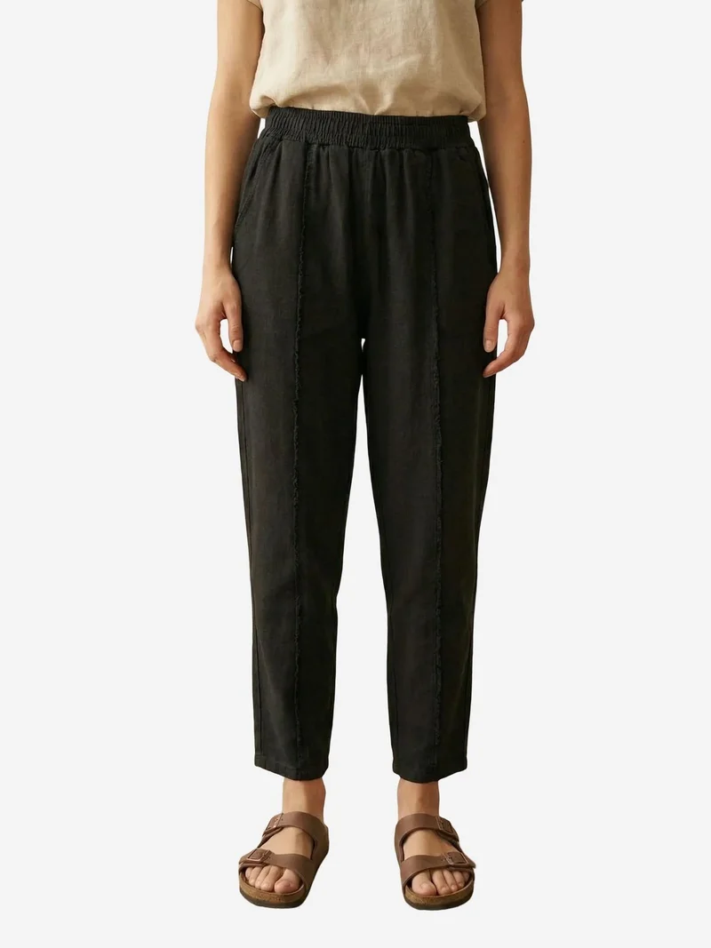 ماي فاشن MY FASHION Elastic Waist Straight Leg Pants