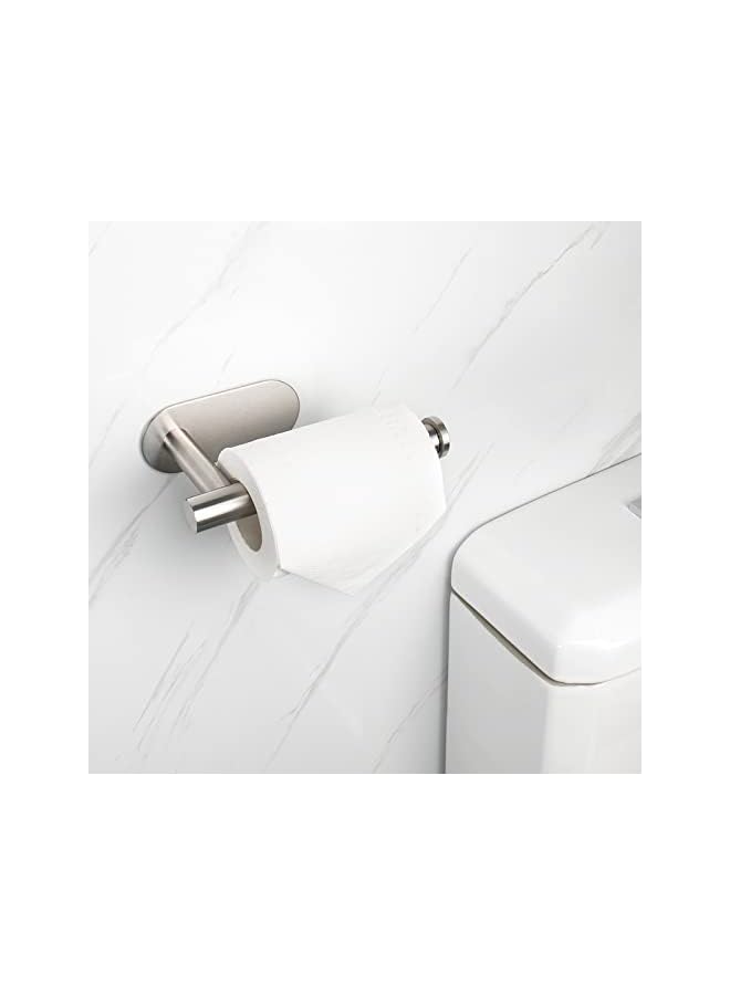 S-TOP Toilet Paper Holder Self Adhesive, Premium Thicken SUS304 Stainless Steel Rustproof Adhesive Toilet Roll Holder no Drilling for Bathroom, Kitchen, Washroom (2 Pack, Brushed Nickel) - Image 5