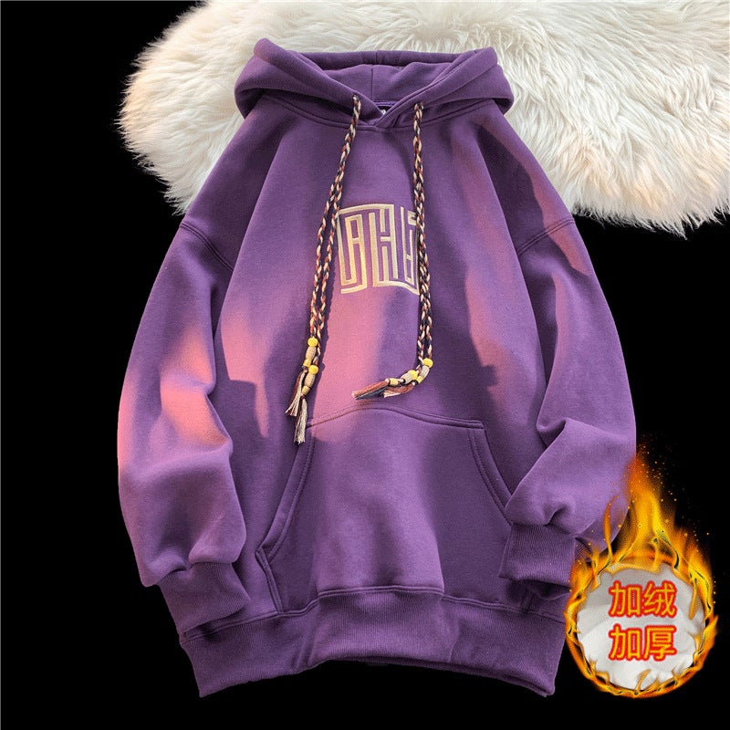 Purple Heavyweight Hoodie Men Autumn 2023 Purple - Image 1