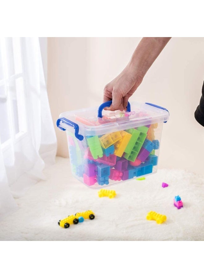 هيواري صندوق تخزين بلاستيكي شفاف من هاي وير سعة 10 لترات مع غطاء قابل للقفل | حاوية تنظيم شفافة للملابس والألعاب والأدوات والفنون والحرف اليدوية | حل تخزين قابل للتكديس مع مقبض - Image 5