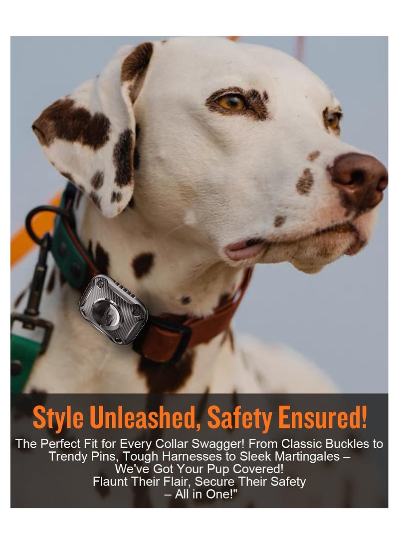 SYOSI 2PCS Airtag Dog Collar Holder, Dog Airtag Holder, Waterproof Airtag Holder for Airtag Dog Collar, Ultra-Durable, Lightweight, Compact Size, Fits 1" & 1 1/4" Width Collar, Waterproof Protective - Image 4