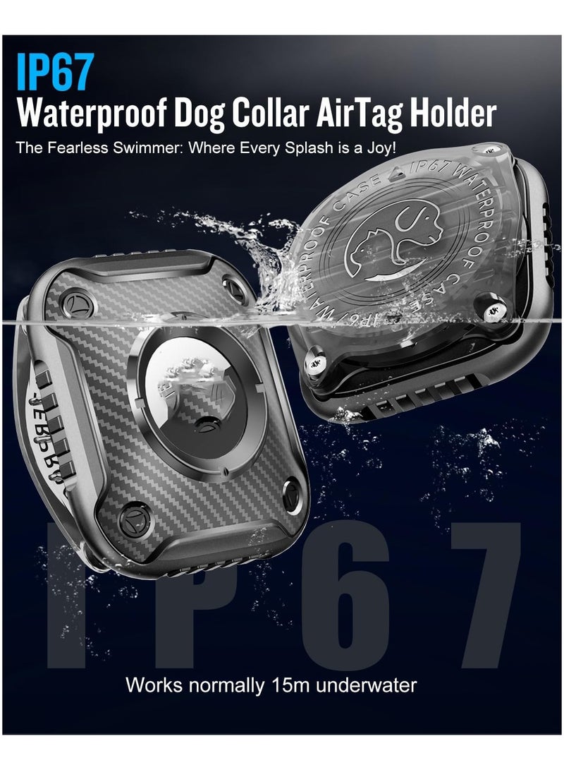 SYOSI 2PCS Airtag Dog Collar Holder, Dog Airtag Holder, Waterproof Airtag Holder for Airtag Dog Collar, Ultra-Durable, Lightweight, Compact Size, Fits 1" & 1 1/4" Width Collar, Waterproof Protective - Image 5